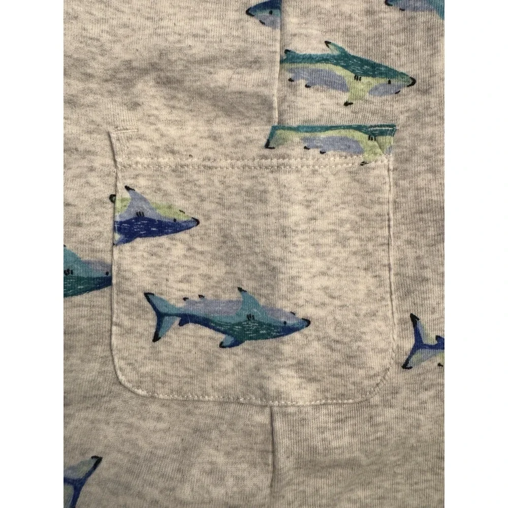 Carter's Baby Boy 18M Romper NWT Grey Shark Fish Sleeveless One Piece